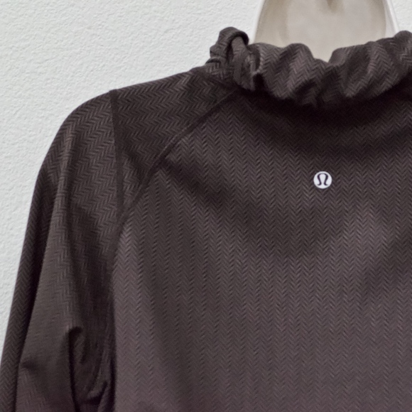 lululemon athletica Jackets & Blazers - Lululemon Brown Herringbone Print Zip Jacket 4